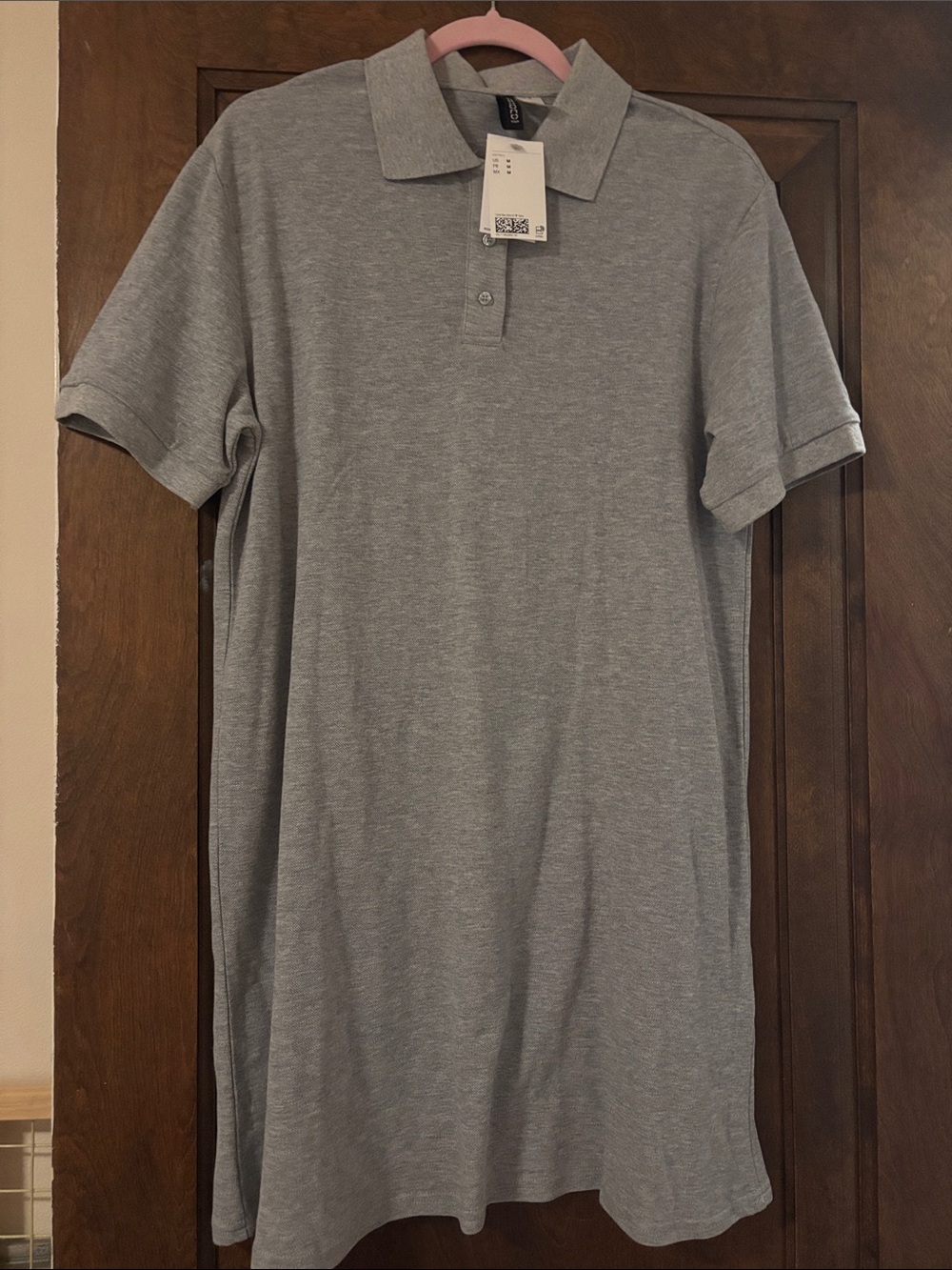 Women’s polo shirt dress- gray